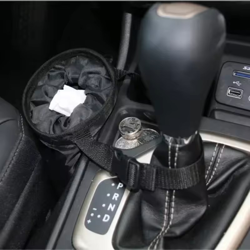 Seat Cleaner Fabric - カーシート裏に取り付けるゴミ箱、ゴミ袋掛け、ゴミ収納、オックスフォード生地製、車用ゴミ箱、清掃用具、1個