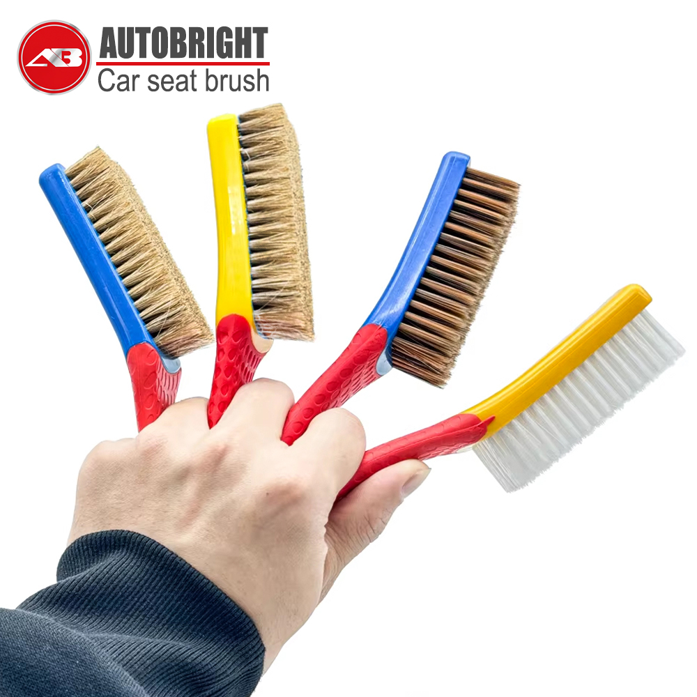 Seat Cleaner Fabric - AUTOBRIGHT 車用シートクリーニングブラシ、ナイロン製のブラシ、車の革製シートや布製シートの隙間を掃除するためのブラシ、研磨されたワイヤーを使用したほこり除去ツール。