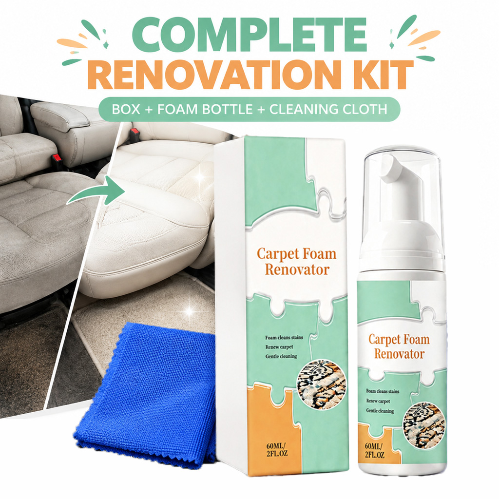 Seat Cleaner Fabric - カーペット用、泡状のシミ抜き剤。水を使わない、速効性のドライクリーナー。ソファ、自動車シート、革製品、布製品、ビニール製品、カーテンなど、様々な素材に対応。多機能。