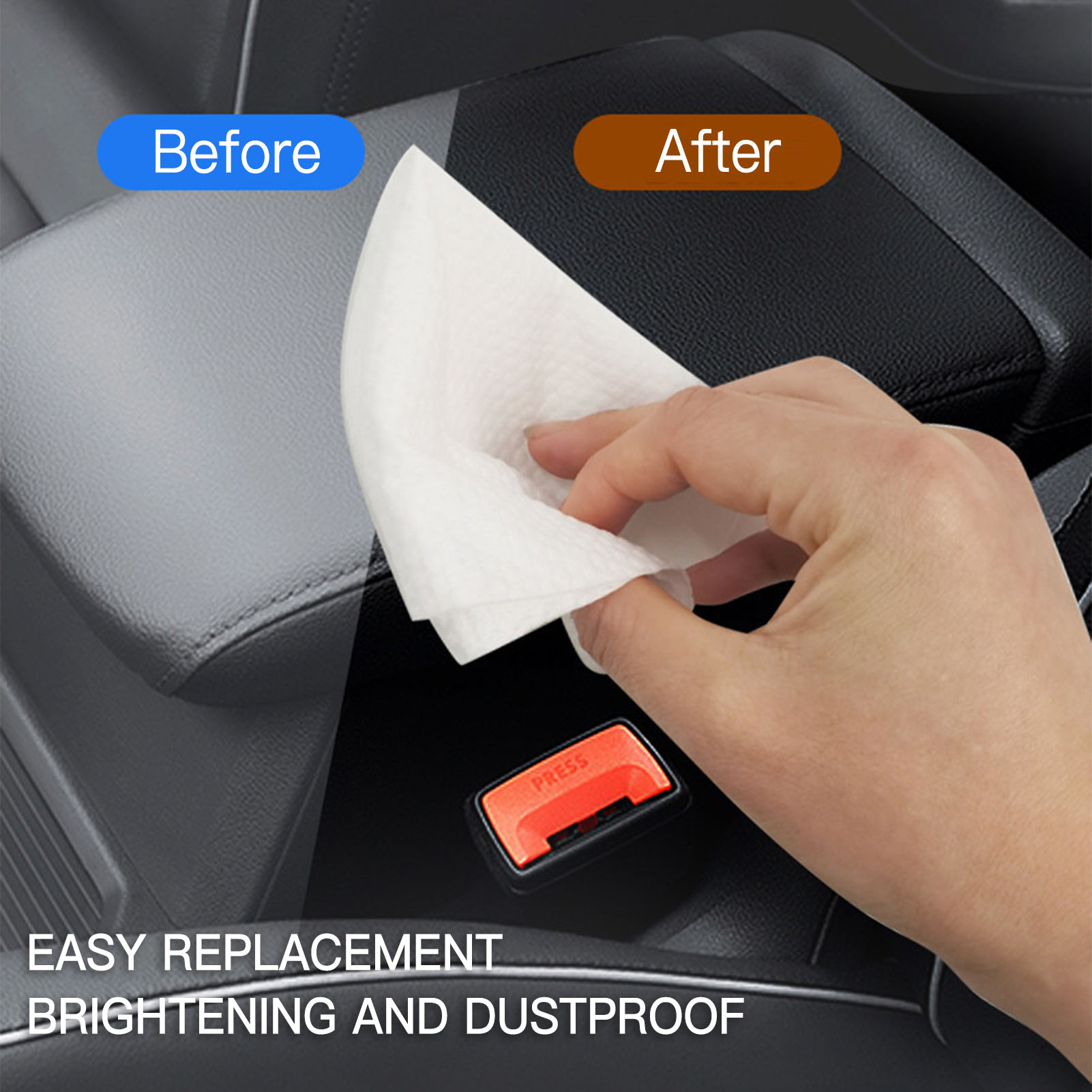 80枚入り/袋 車内クリーニングワイプ 多機能 車のダッシュ - Leather Cleaner Interior のレビューと価格