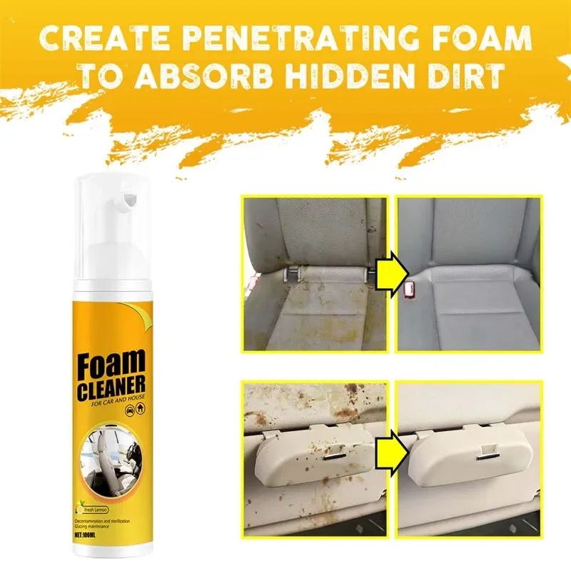 多目的フォームクリーナースプレー、車内インテリア革製ダッシュ - Leather Cleaner Interior のレビューと価格